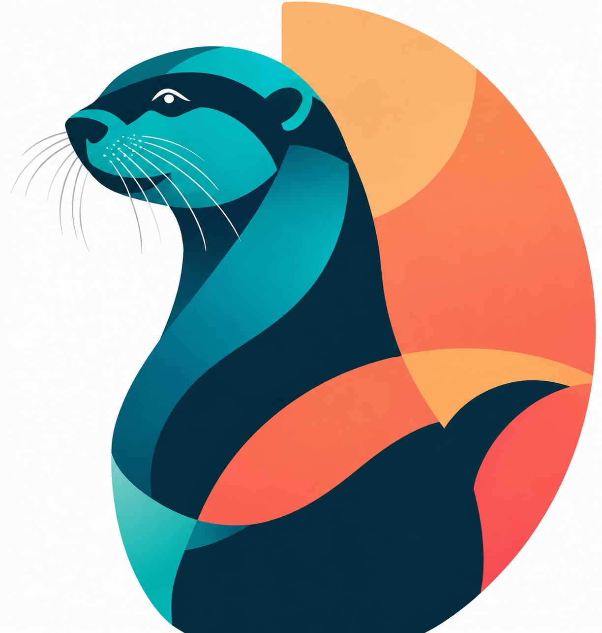 Vibe Otter colorful otter logo